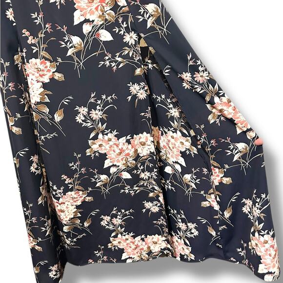 Lulu's navy blue Maxi Sundress Sleeveless Spaghetti Strap high low slit xs - Picture 4 of 8